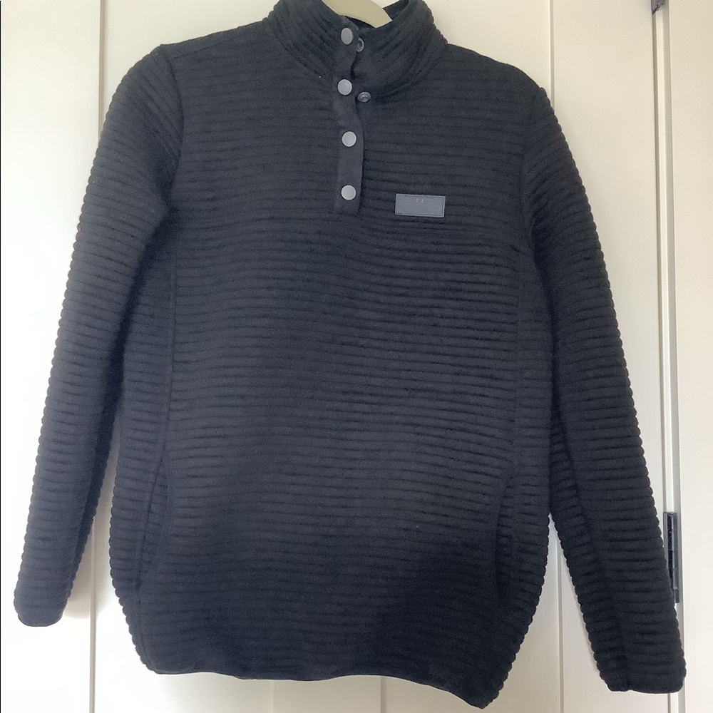 Simply Southern Black Ribbed Pullover Sweatshirt.  Size S.